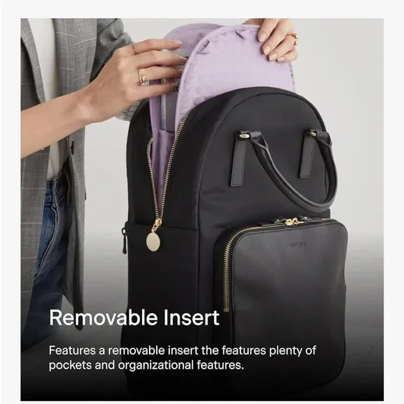 Lo & Sons Rowledge Black Work / Travel Backpack with Front Zipper Pocket - Picture 7 of 9